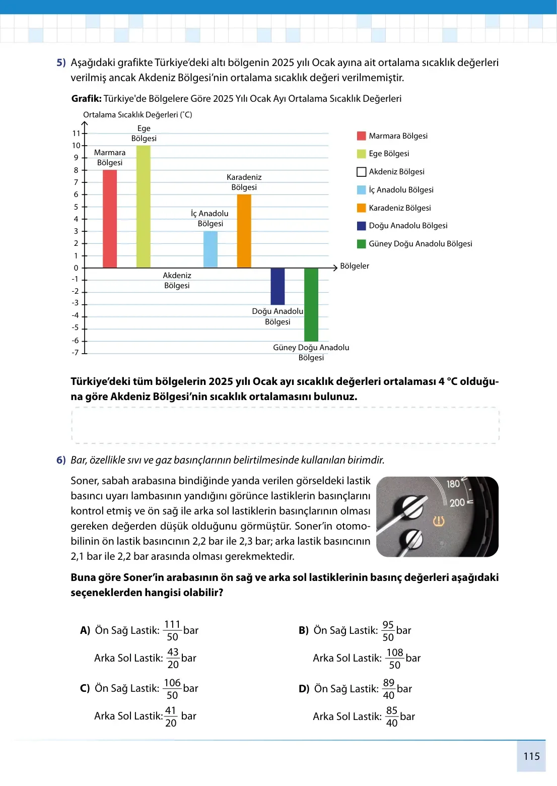 7. Sınıf Matematik Ders Kitabı Cevapları Meb Yayınları 1. Kitap Sayfa 115