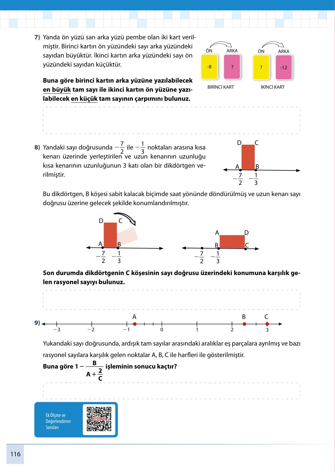 7. Sınıf Matematik Ders Kitabı Cevapları Meb Yayınları 1. Kitap Sayfa 116