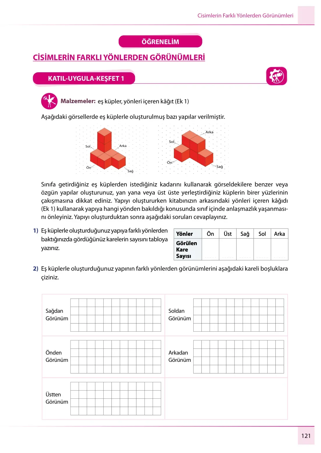 7. Sınıf Matematik Ders Kitabı Cevapları Meb Yayınları 1. Kitap Sayfa 121