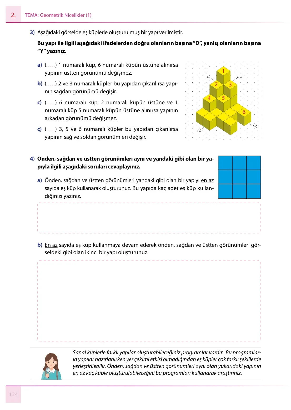 7. Sınıf Matematik Ders Kitabı Cevapları Meb Yayınları 1. Kitap Sayfa 124