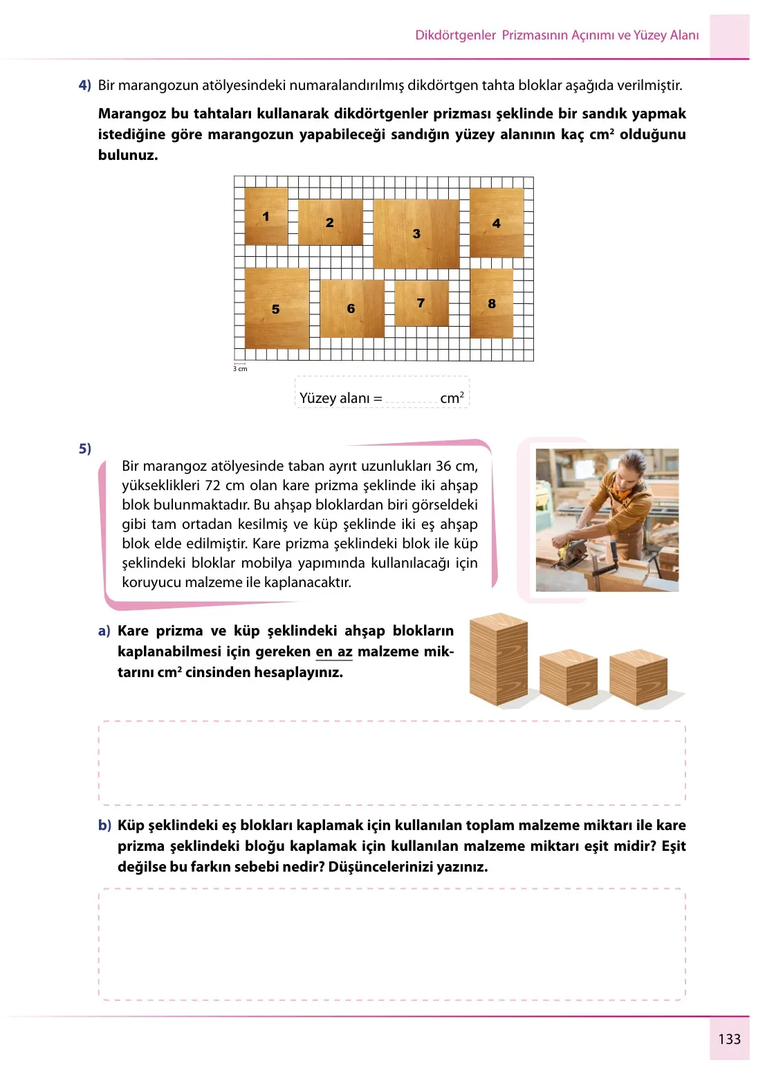 7. Sınıf Matematik Ders Kitabı Cevapları Meb Yayınları 1. Kitap Sayfa 133