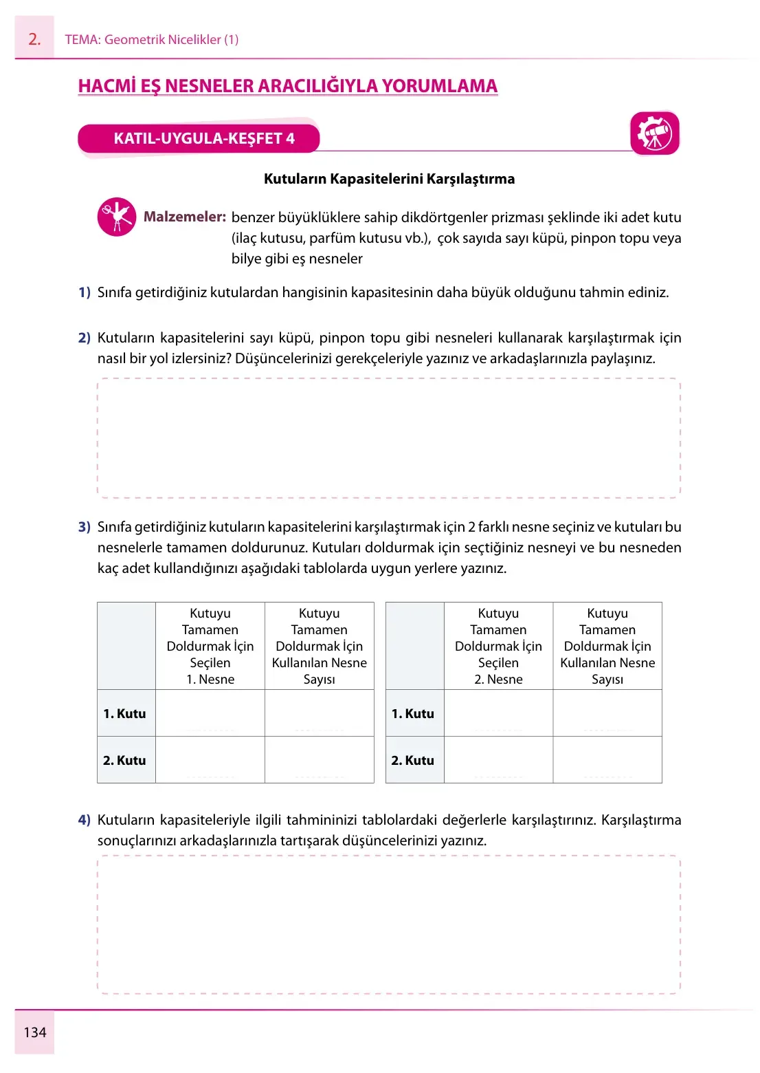 7. Sınıf Matematik Ders Kitabı Cevapları Meb Yayınları 1. Kitap Sayfa 134