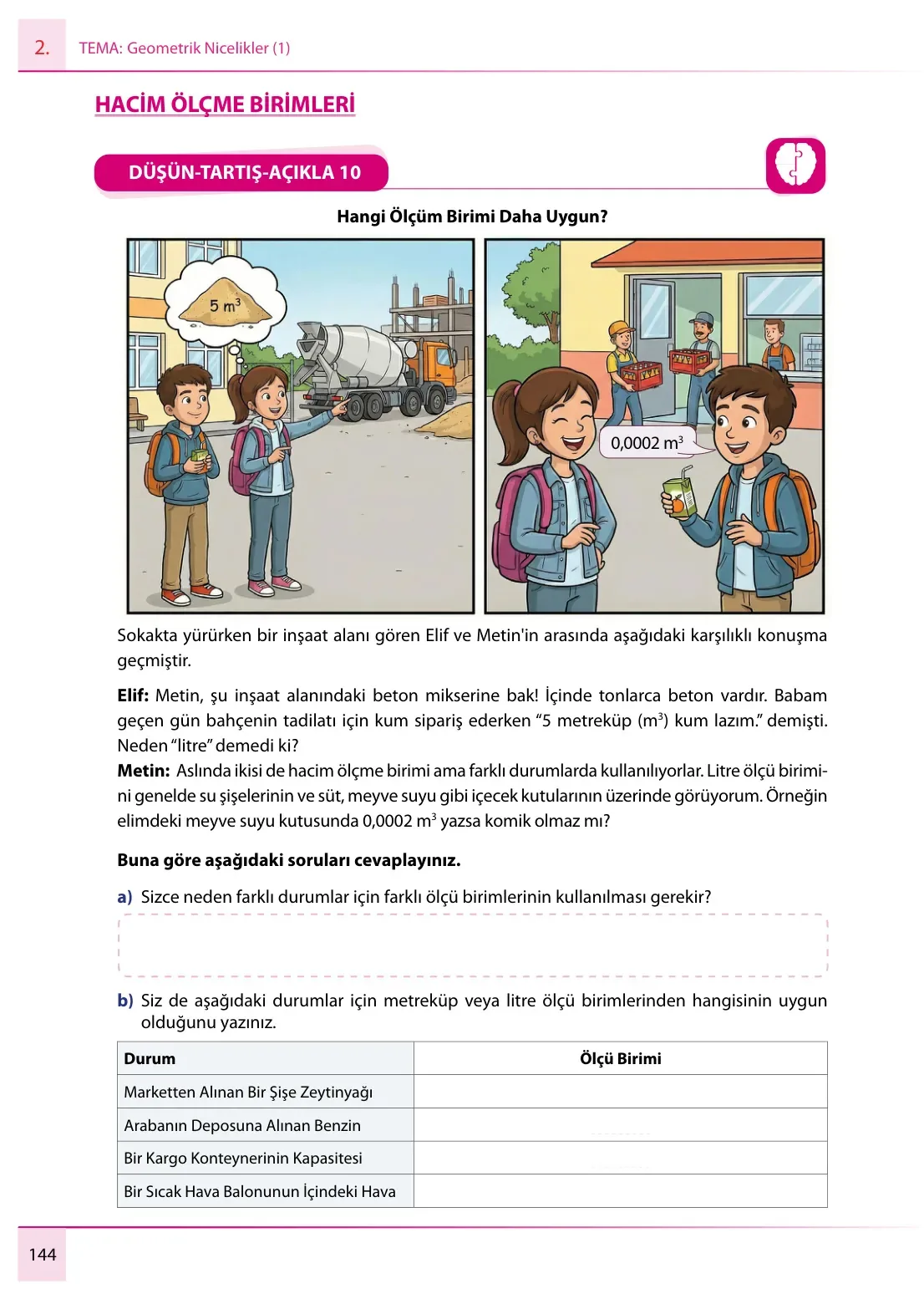 7. Sınıf Matematik Ders Kitabı Cevapları Meb Yayınları 1. Kitap Sayfa 144