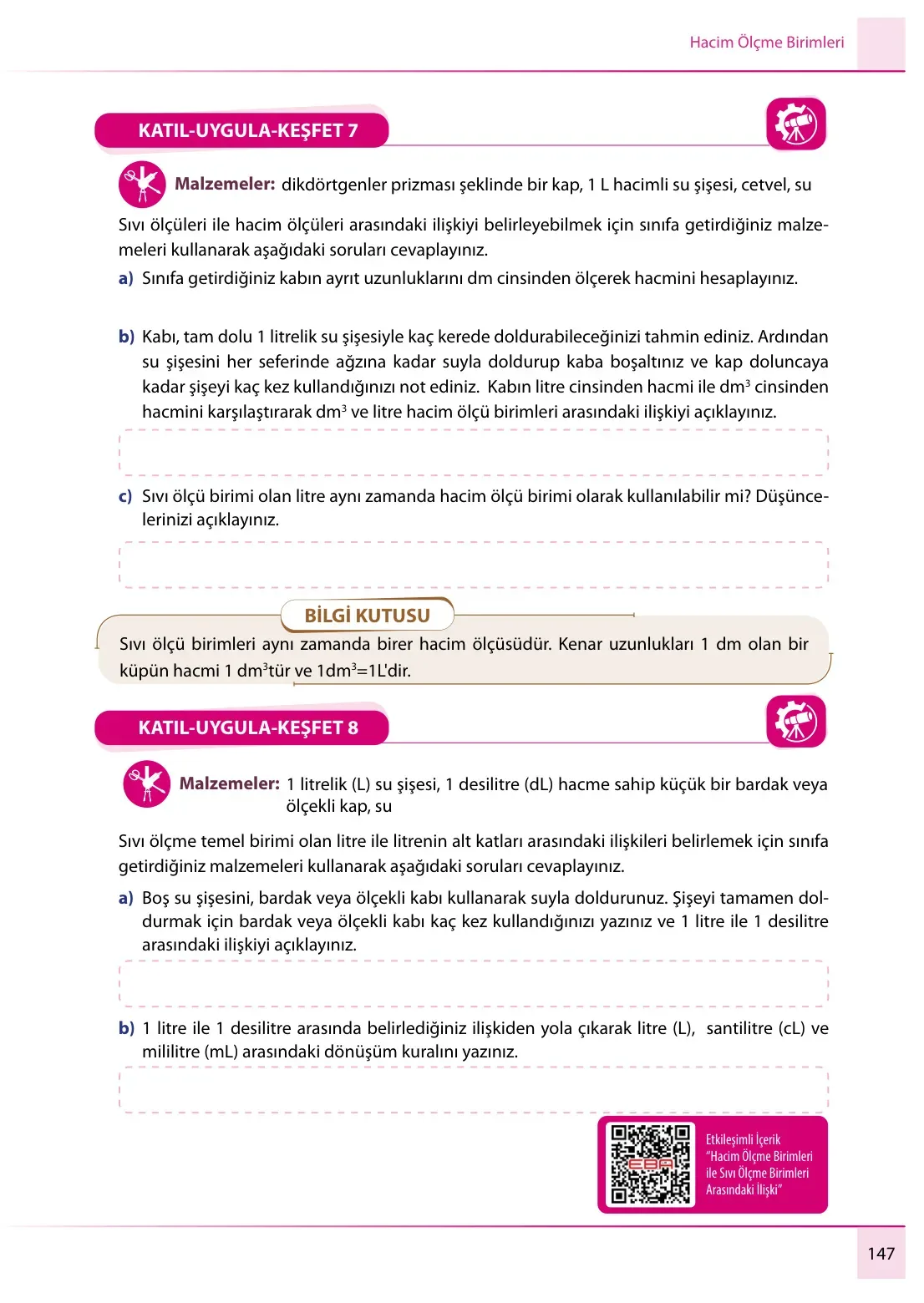 7. Sınıf Matematik Ders Kitabı Cevapları Meb Yayınları 1. Kitap Sayfa 147
