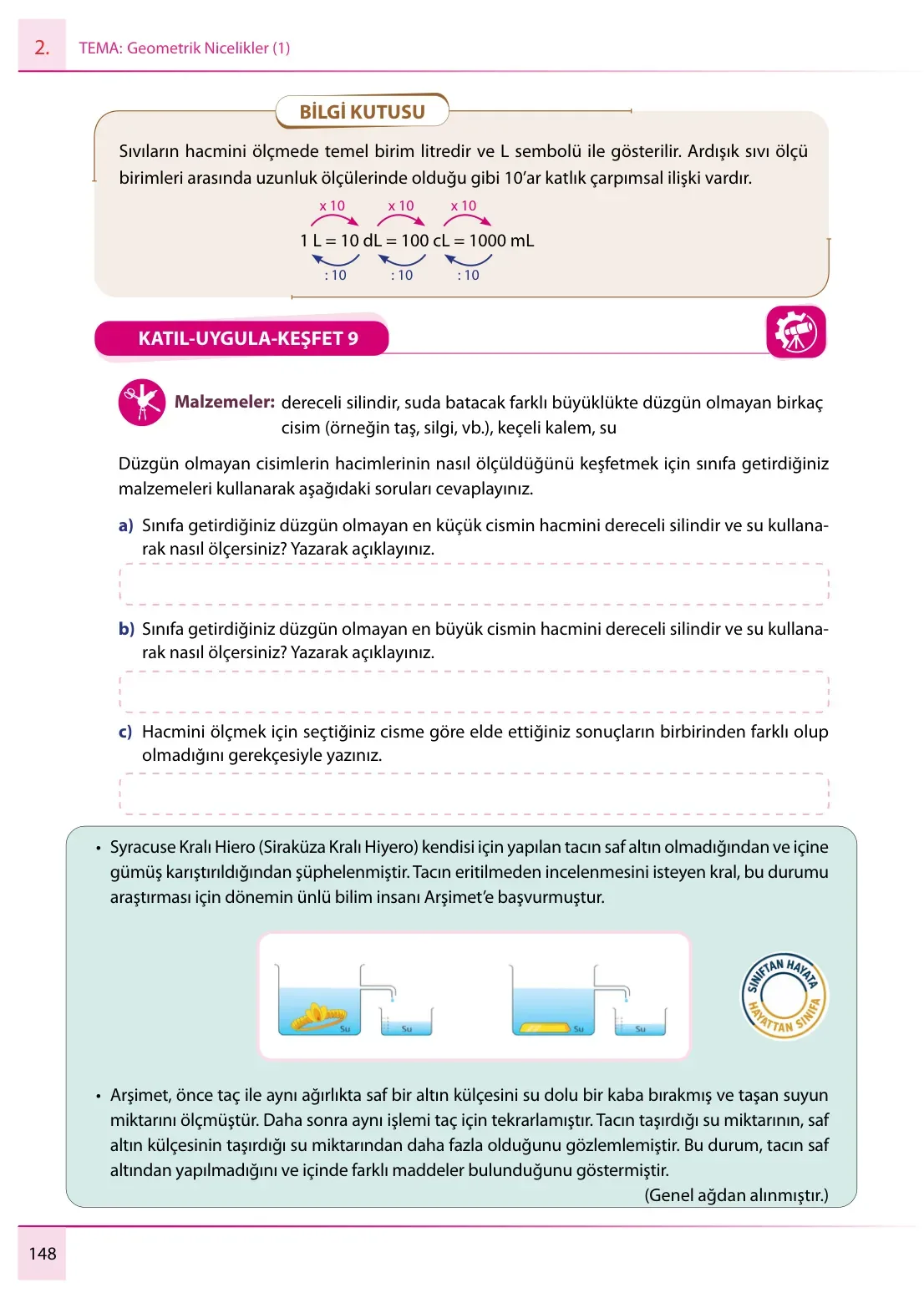 7. Sınıf Matematik Ders Kitabı Cevapları Meb Yayınları 1. Kitap Sayfa 148