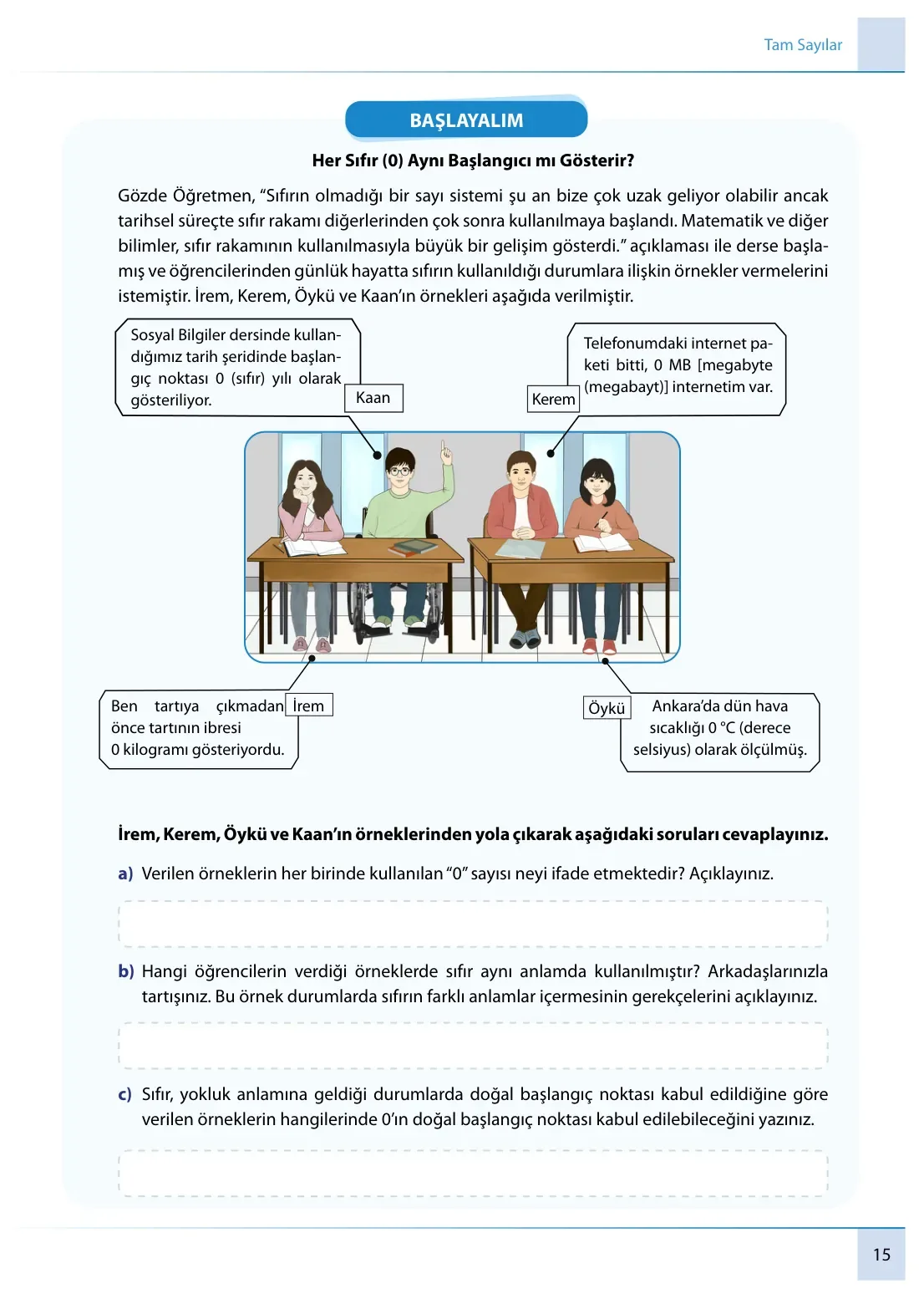 7. Sınıf Matematik Ders Kitabı Cevapları Meb Yayınları 1. Kitap Sayfa 15