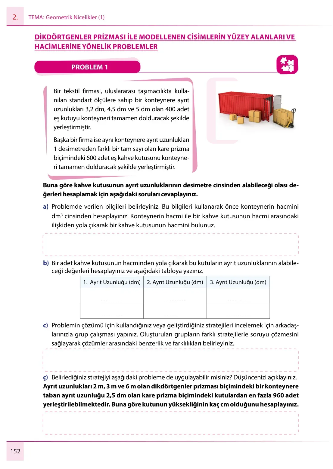 7. Sınıf Matematik Ders Kitabı Cevapları Meb Yayınları 1. Kitap Sayfa 152