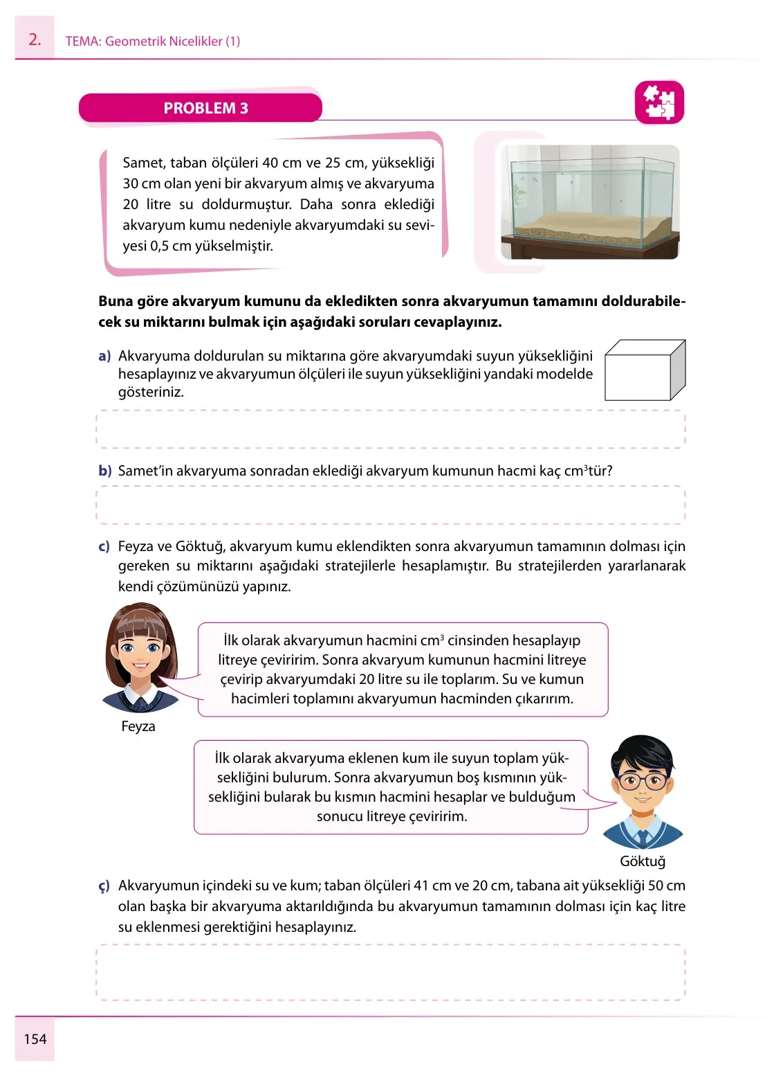 7. Sınıf Matematik Ders Kitabı Cevapları Meb Yayınları 1. Kitap Sayfa 154