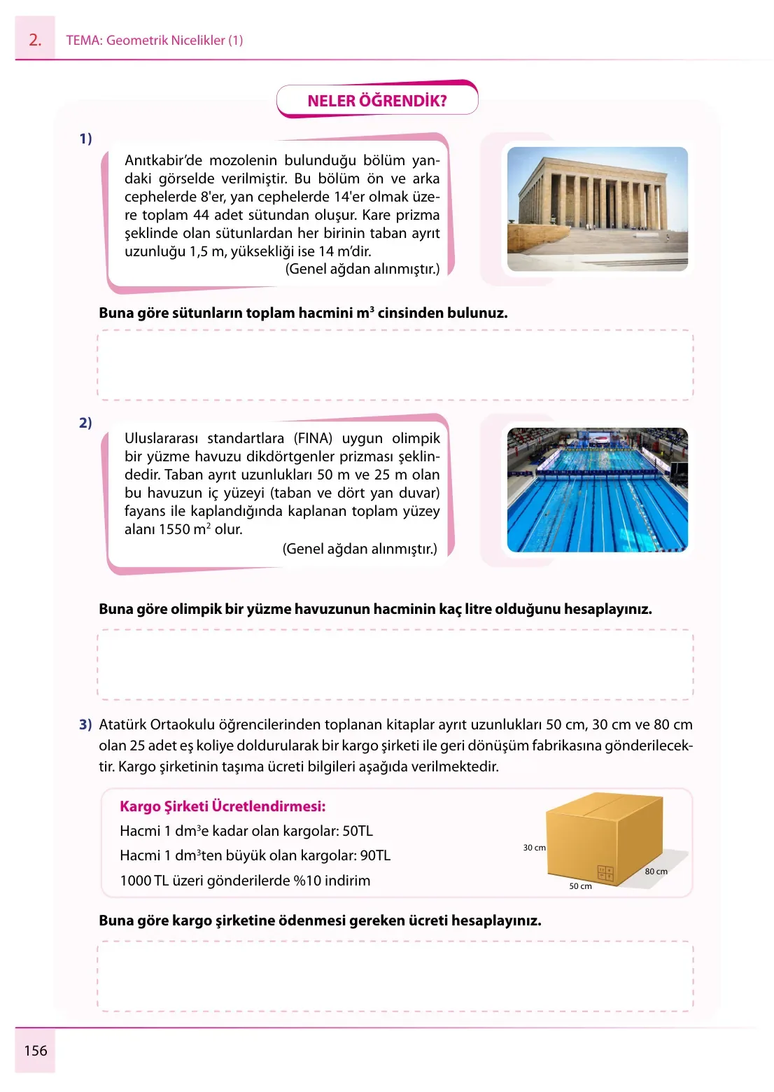 7. Sınıf Matematik Ders Kitabı Cevapları Meb Yayınları 1. Kitap Sayfa 156