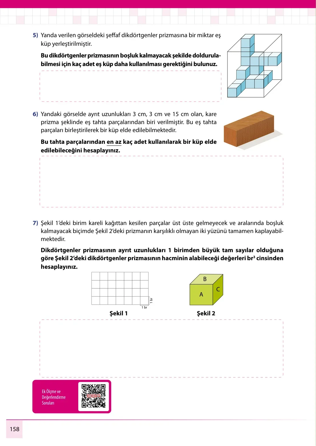 7. Sınıf Matematik Ders Kitabı Cevapları Meb Yayınları 1. Kitap Sayfa 158