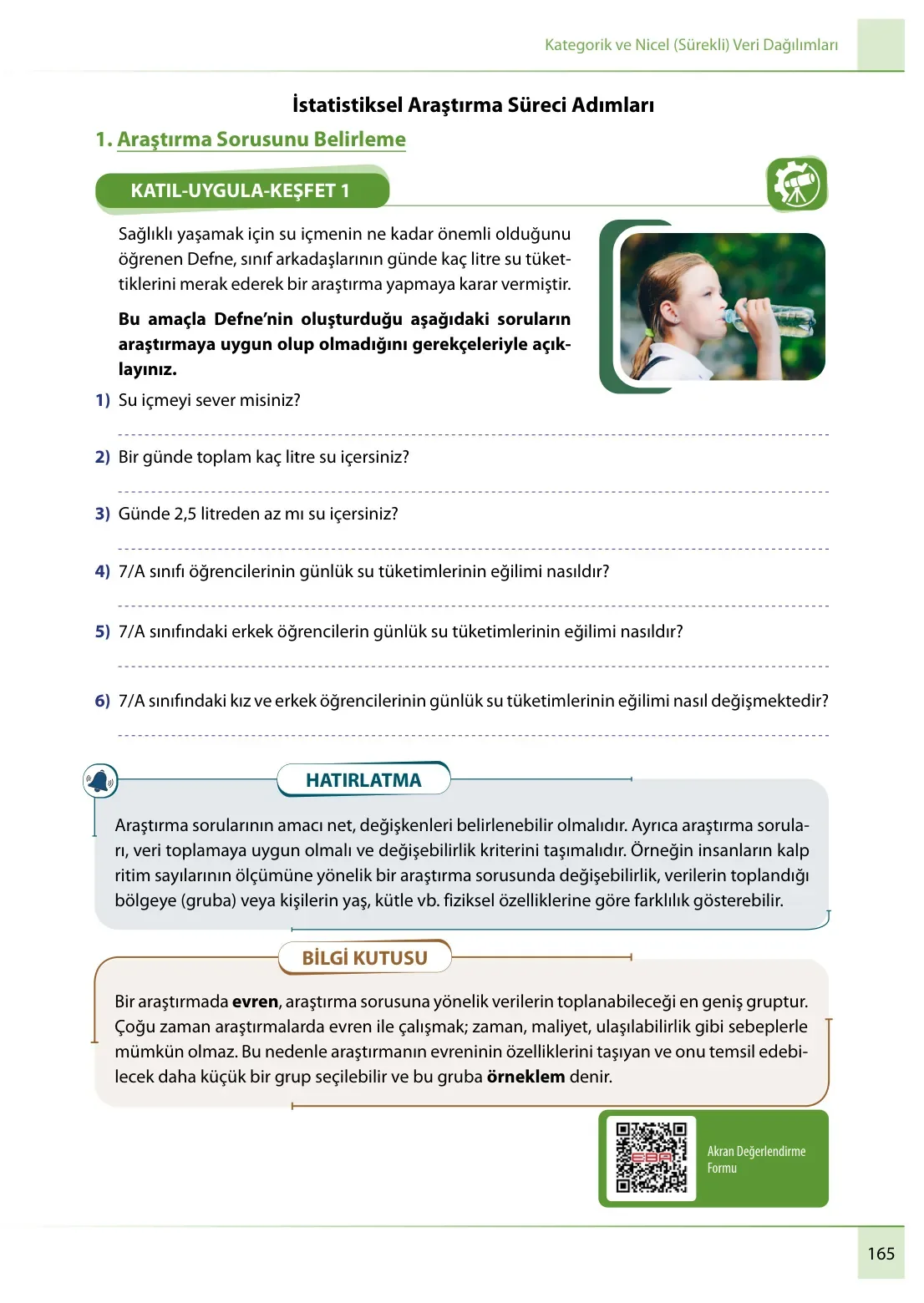7. Sınıf Matematik Ders Kitabı Cevapları Meb Yayınları 1. Kitap Sayfa 165