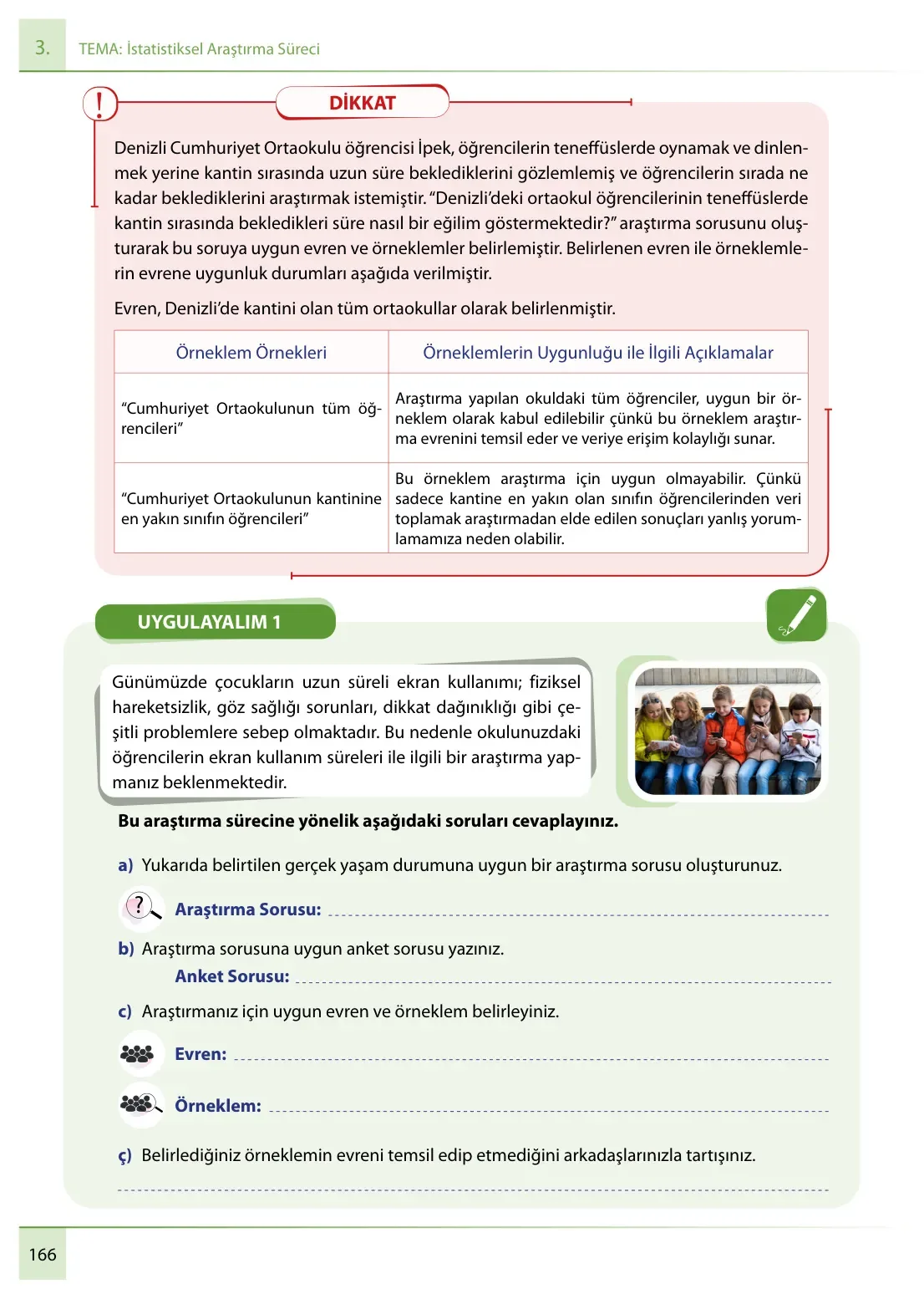 7. Sınıf Matematik Ders Kitabı Cevapları Meb Yayınları 1. Kitap Sayfa 166