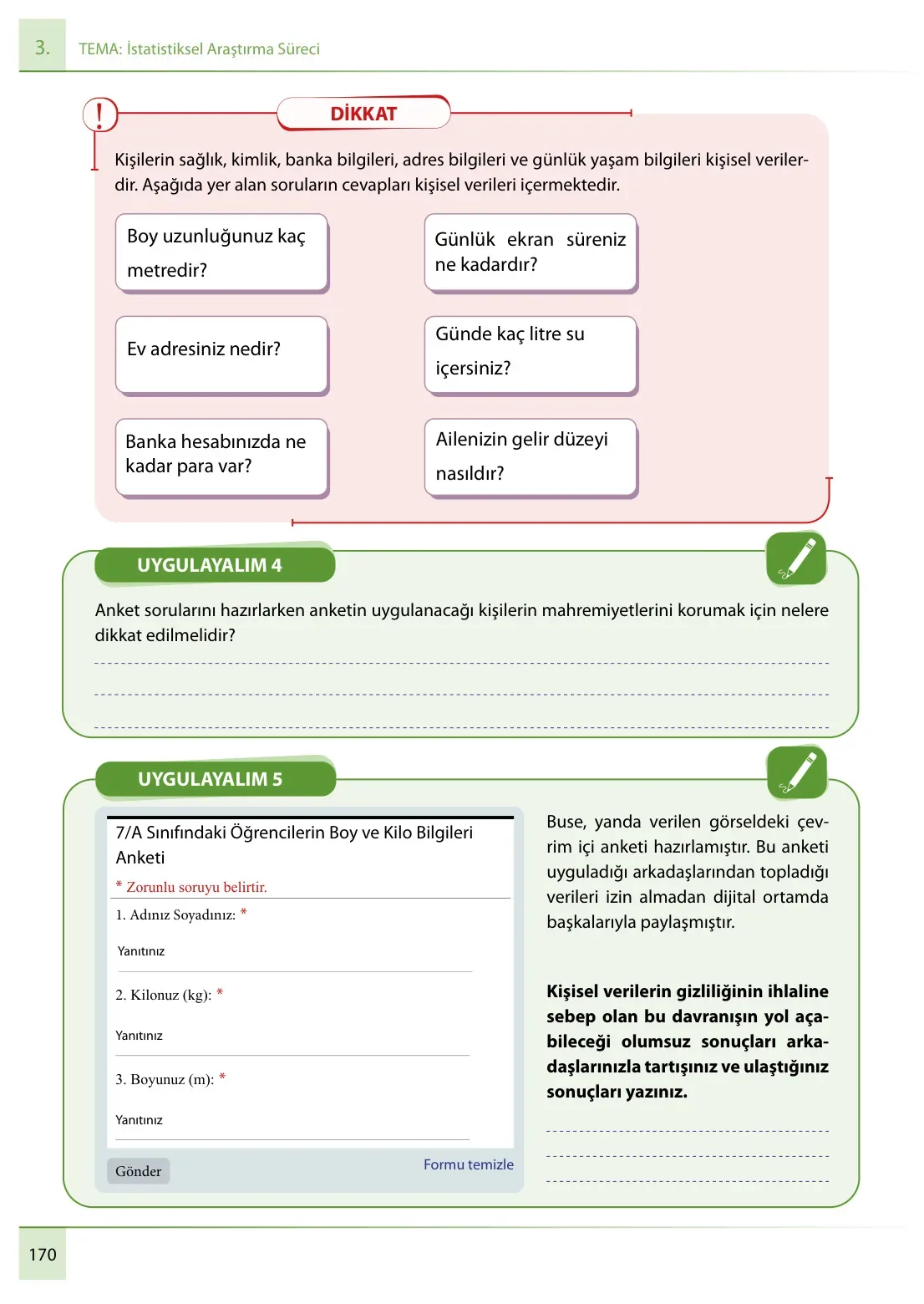 7. Sınıf Matematik Ders Kitabı Cevapları Meb Yayınları 1. Kitap Sayfa 170