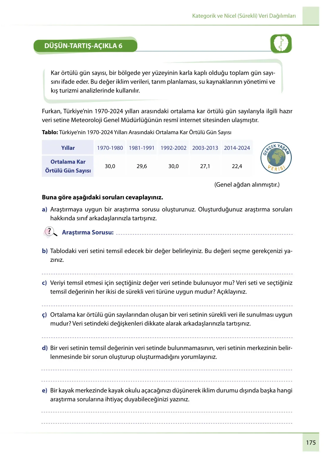 7. Sınıf Matematik Ders Kitabı Cevapları Meb Yayınları 1. Kitap Sayfa 175