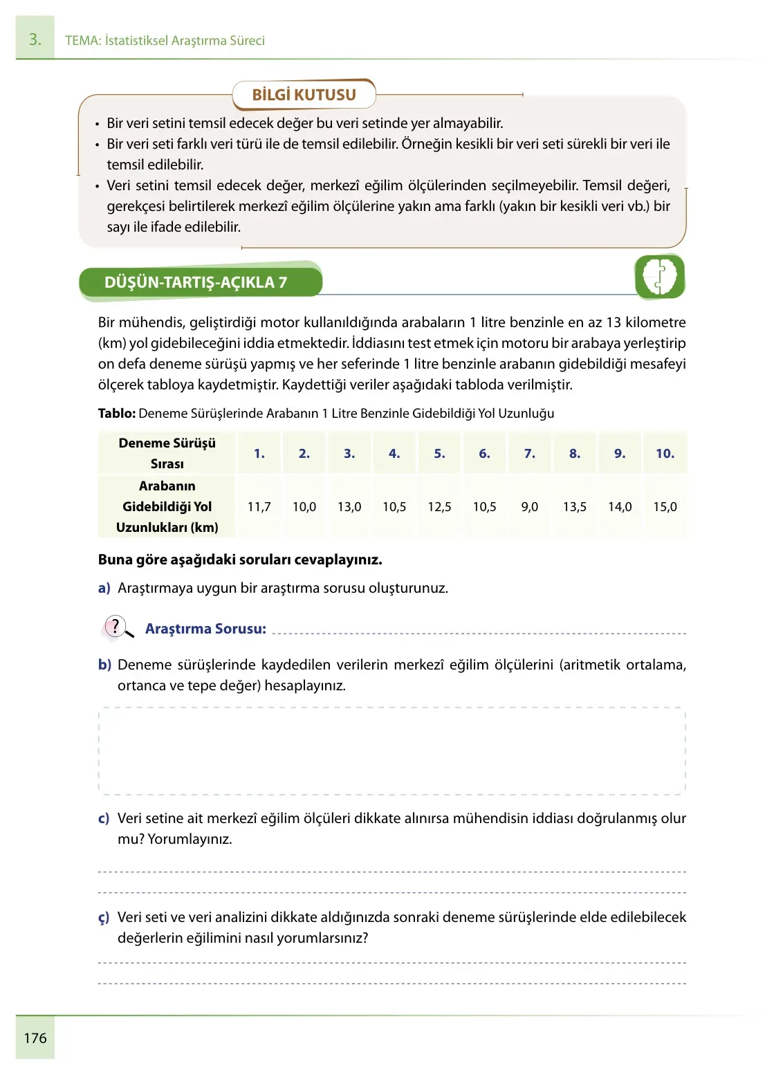 7. Sınıf Matematik Ders Kitabı Cevapları Meb Yayınları 1. Kitap Sayfa 176