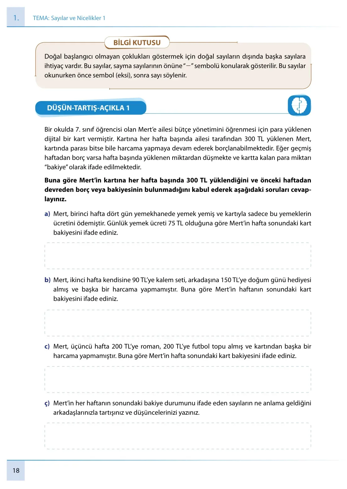 7. Sınıf Matematik Ders Kitabı Cevapları Meb Yayınları 1. Kitap Sayfa 18