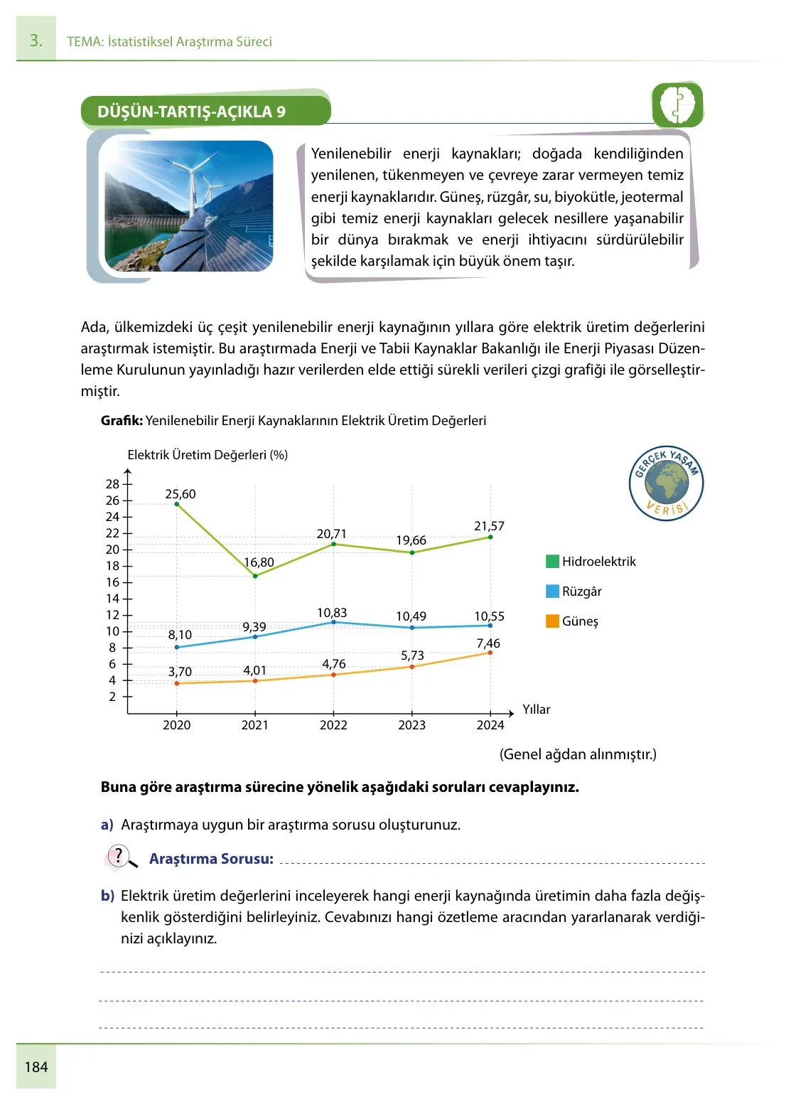 7. Sınıf Matematik Ders Kitabı Cevapları Meb Yayınları 1. Kitap Sayfa 184