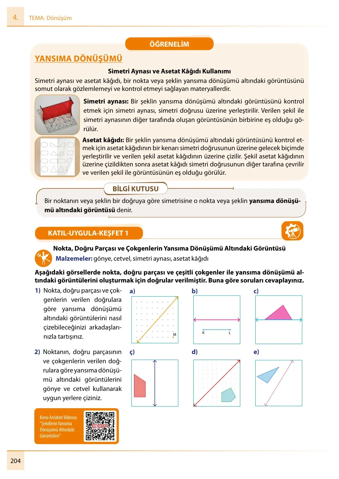 7. Sınıf Matematik Ders Kitabı Cevapları Meb Yayınları 1. Kitap Sayfa 204