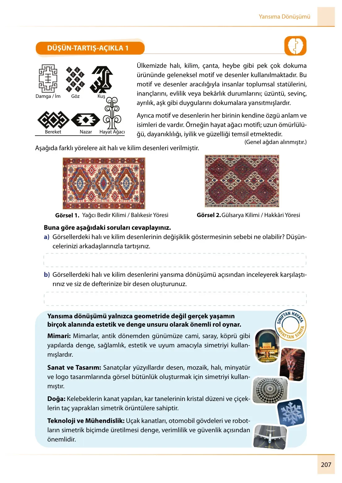 7. Sınıf Matematik Ders Kitabı Cevapları Meb Yayınları 1. Kitap Sayfa 207