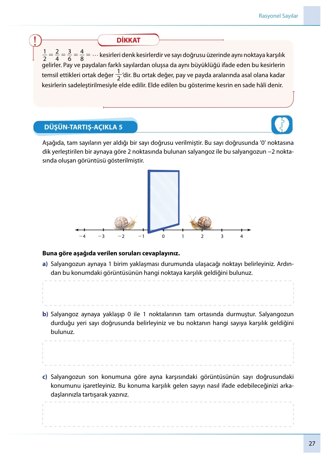 7. Sınıf Matematik Ders Kitabı Cevapları Meb Yayınları 1. Kitap Sayfa 27