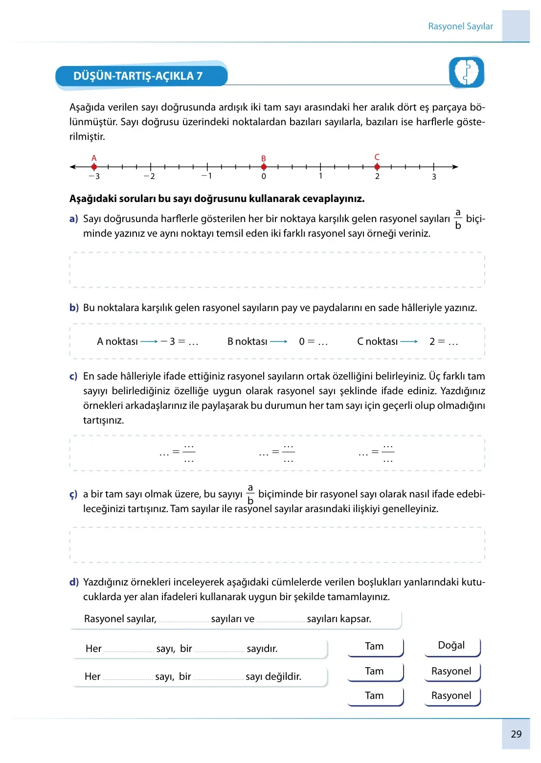 7. Sınıf Matematik Ders Kitabı Cevapları Meb Yayınları 1. Kitap Sayfa 29