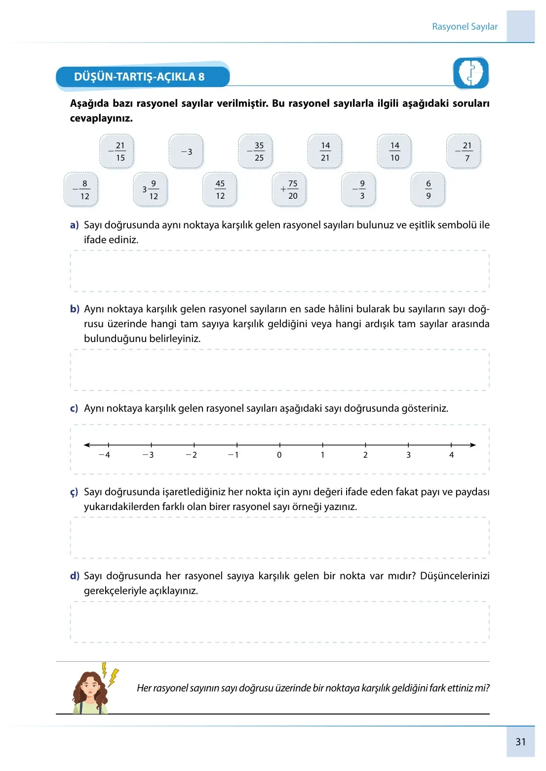7. Sınıf Matematik Ders Kitabı Cevapları Meb Yayınları 1. Kitap Sayfa 31