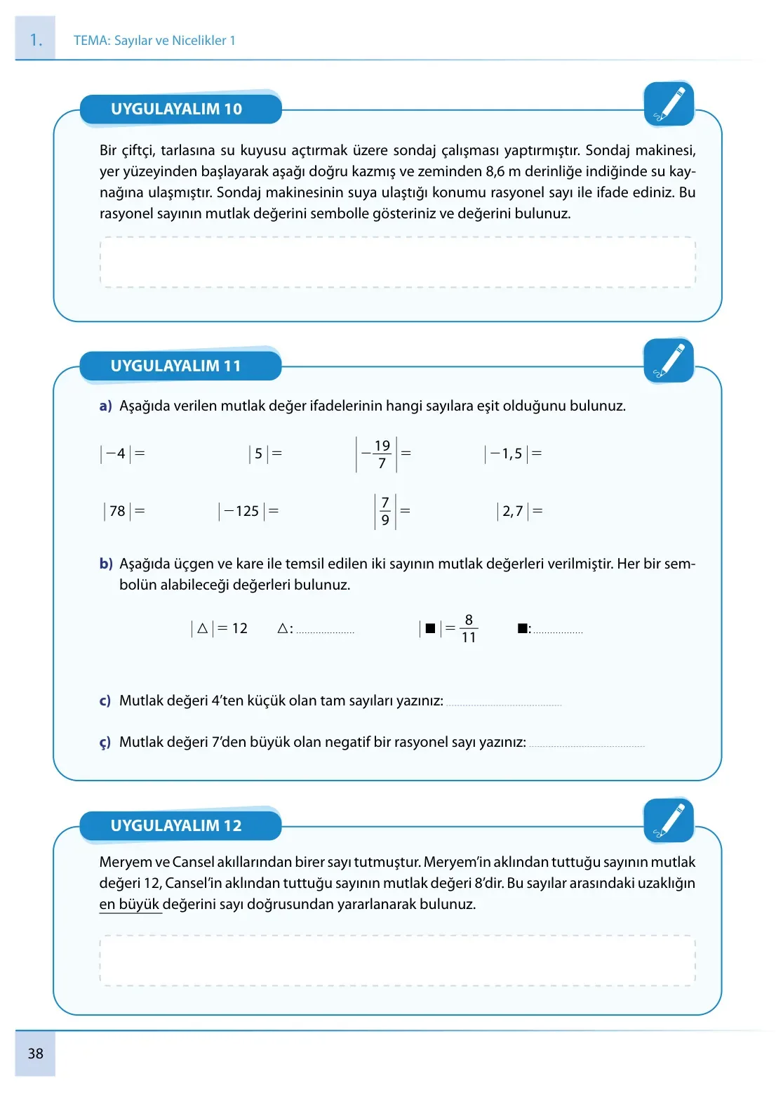 7. Sınıf Matematik Ders Kitabı Cevapları Meb Yayınları 1. Kitap Sayfa 38