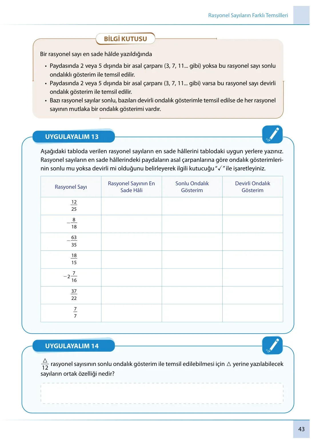 7. Sınıf Matematik Ders Kitabı Cevapları Meb Yayınları 1. Kitap Sayfa 43