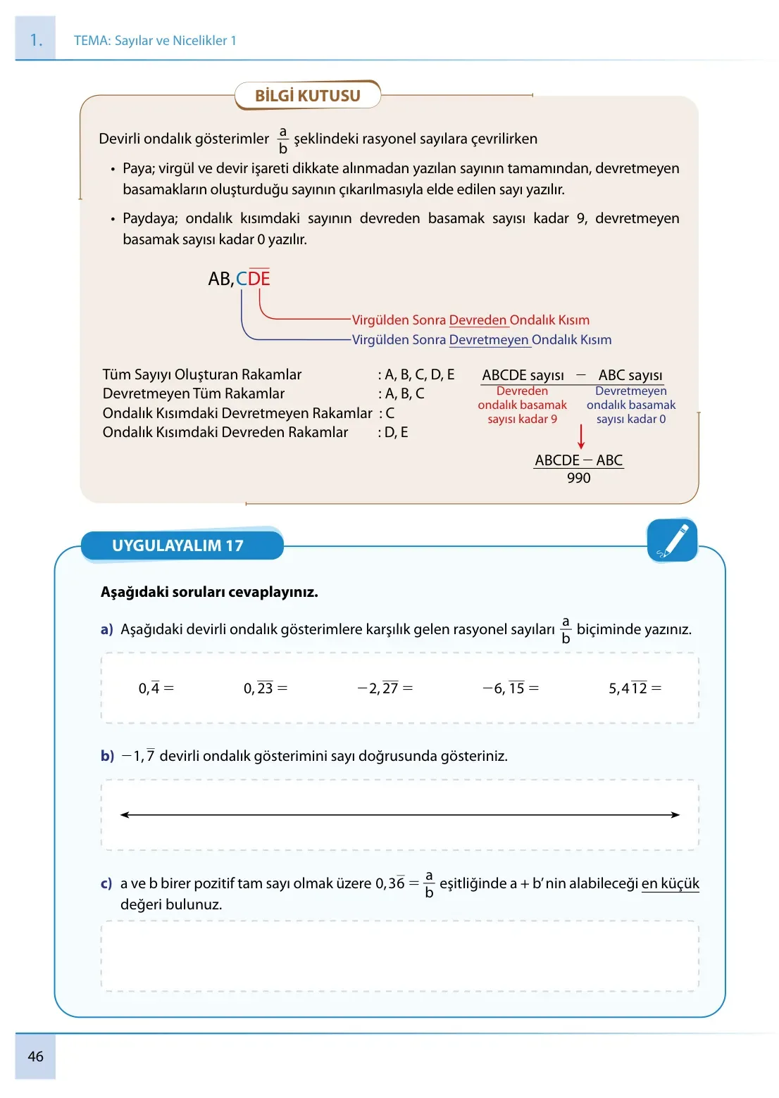 7. Sınıf Matematik Ders Kitabı Cevapları Meb Yayınları 1. Kitap Sayfa 46