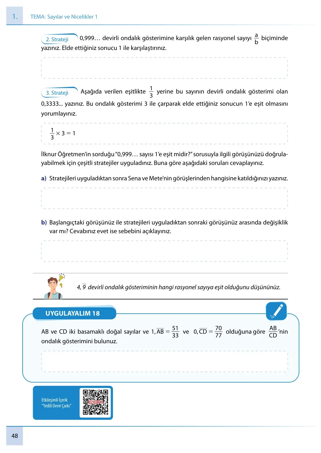 7. Sınıf Matematik Ders Kitabı Cevapları Meb Yayınları 1. Kitap Sayfa 48