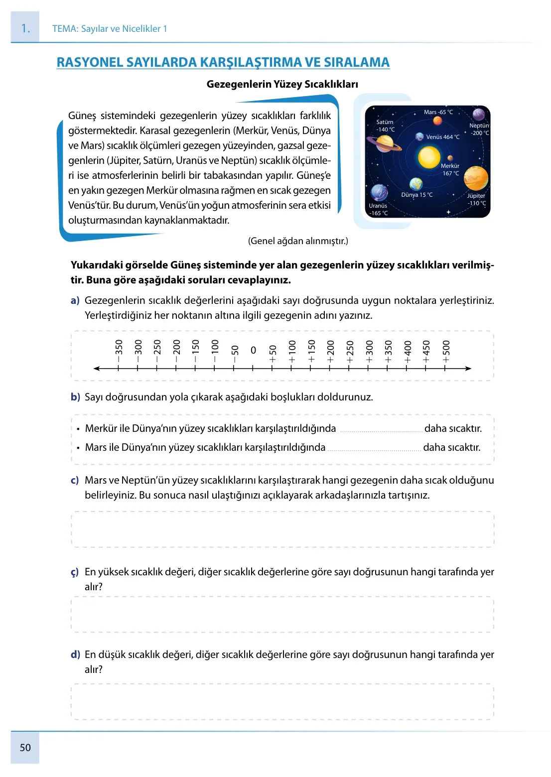 7. Sınıf Matematik Ders Kitabı Cevapları Meb Yayınları 1. Kitap Sayfa 50