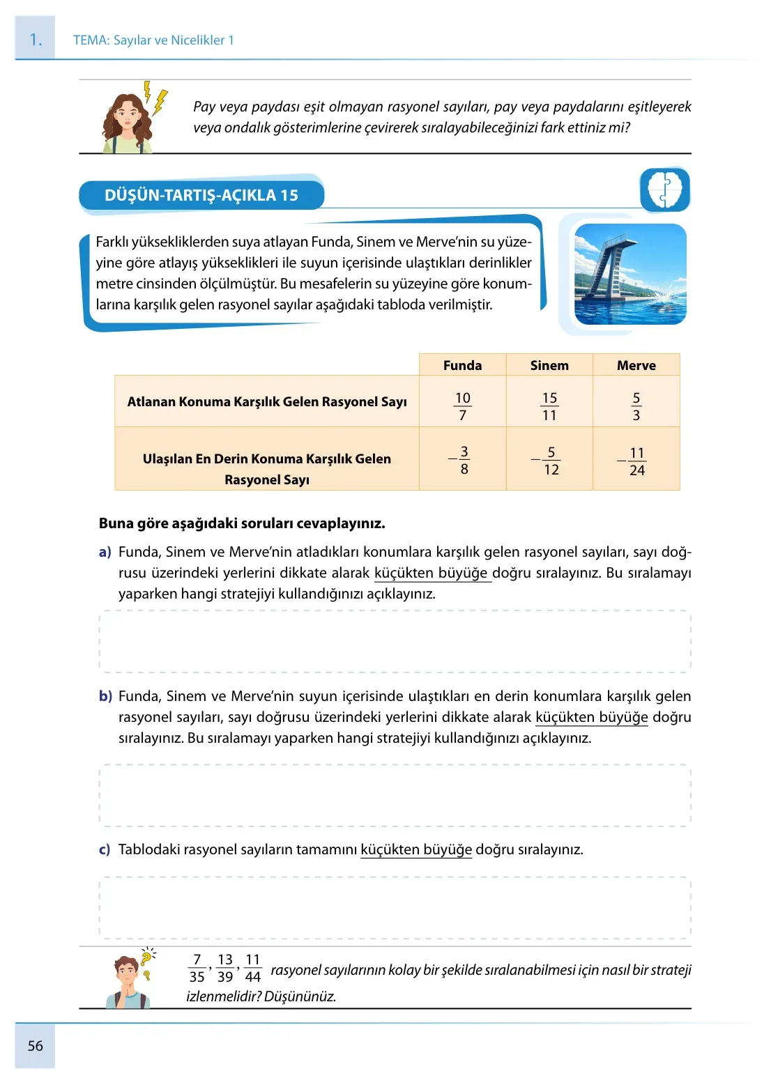 7. Sınıf Matematik Ders Kitabı Cevapları Meb Yayınları 1. Kitap Sayfa 56