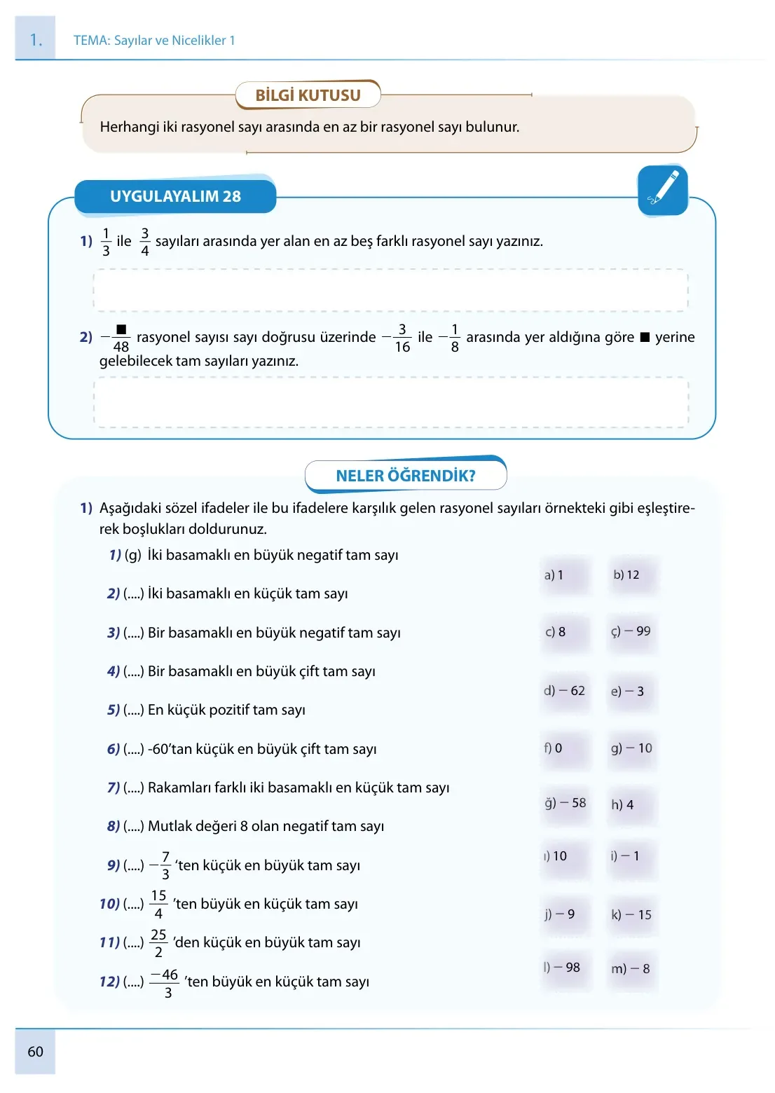 7. Sınıf Matematik Ders Kitabı Cevapları Meb Yayınları 1. Kitap Sayfa 60