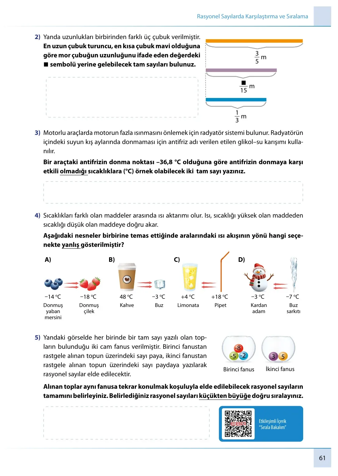 7. Sınıf Matematik Ders Kitabı Cevapları Meb Yayınları 1. Kitap Sayfa 61