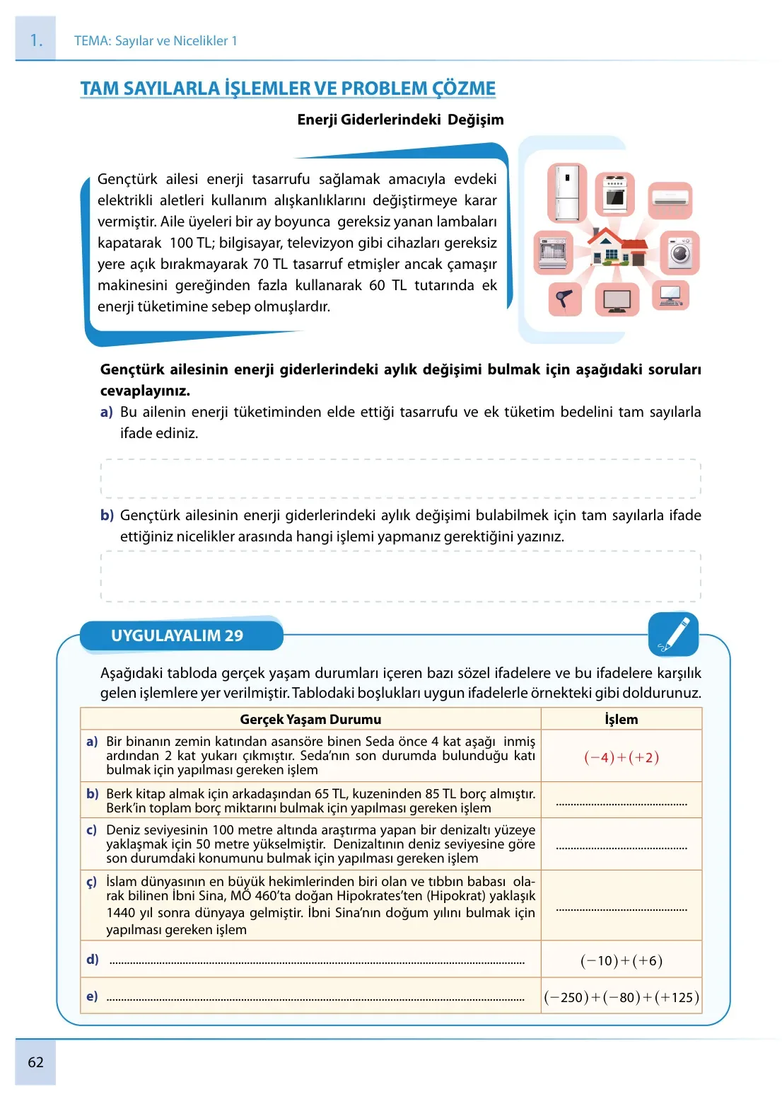 7. Sınıf Matematik Ders Kitabı Cevapları Meb Yayınları 1. Kitap Sayfa 62