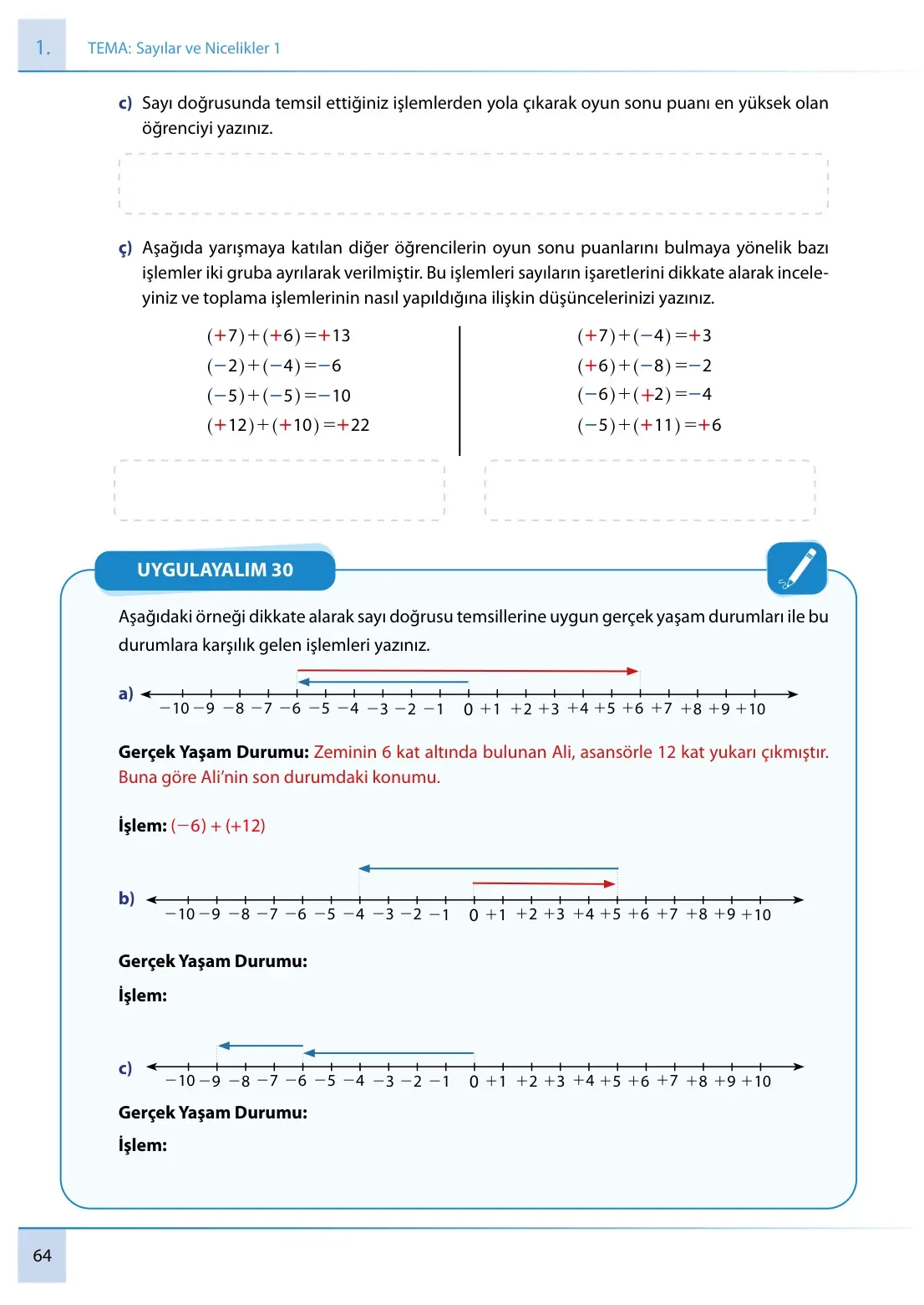 7. Sınıf Matematik Ders Kitabı Cevapları Meb Yayınları 1. Kitap Sayfa 64