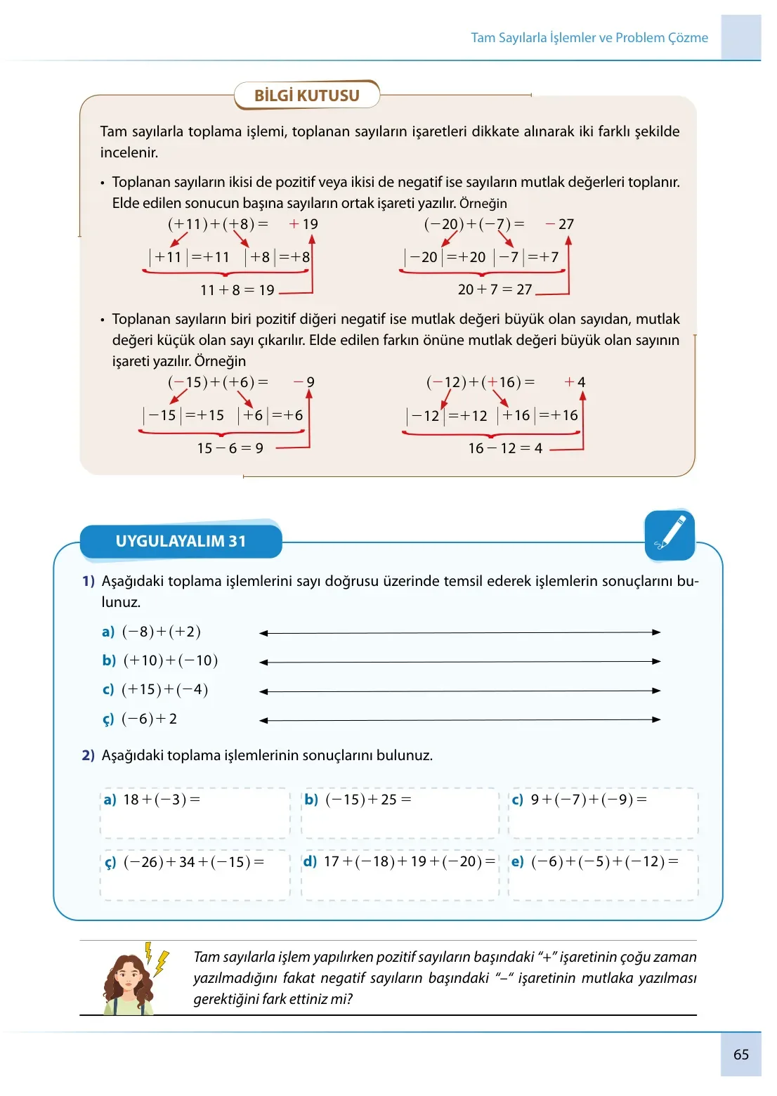 7. Sınıf Matematik Ders Kitabı Cevapları Meb Yayınları 1. Kitap Sayfa 65