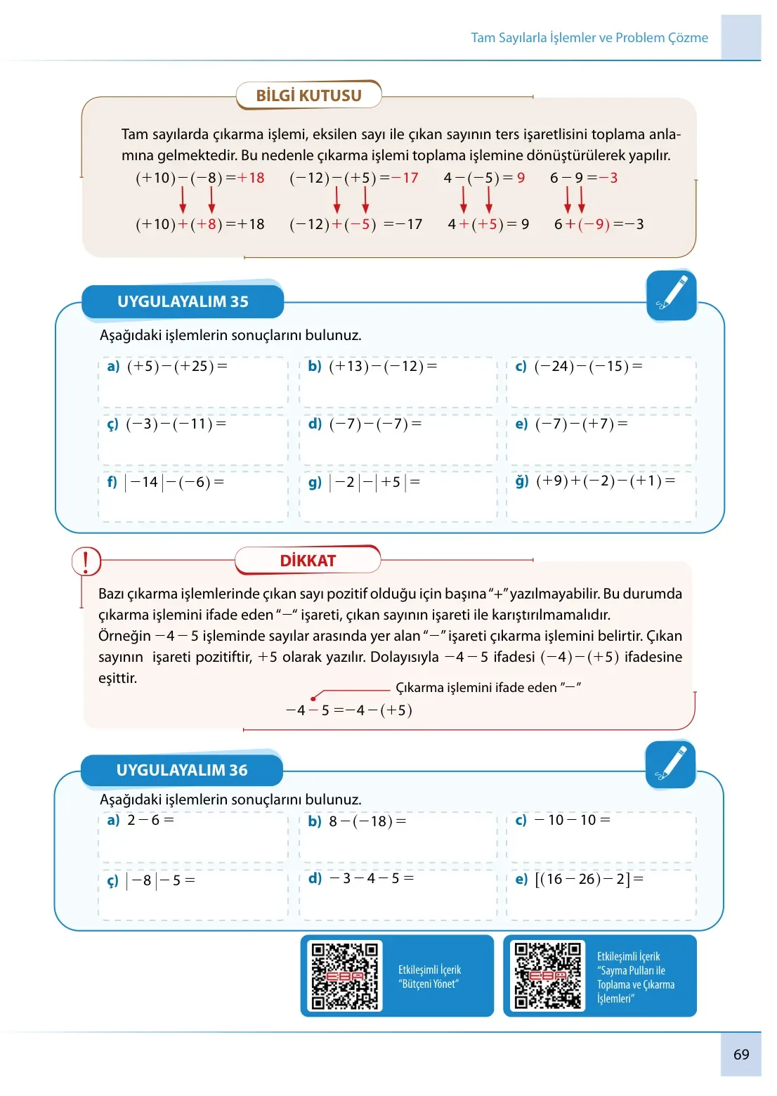 7. Sınıf Matematik Ders Kitabı Cevapları Meb Yayınları 1. Kitap Sayfa 69