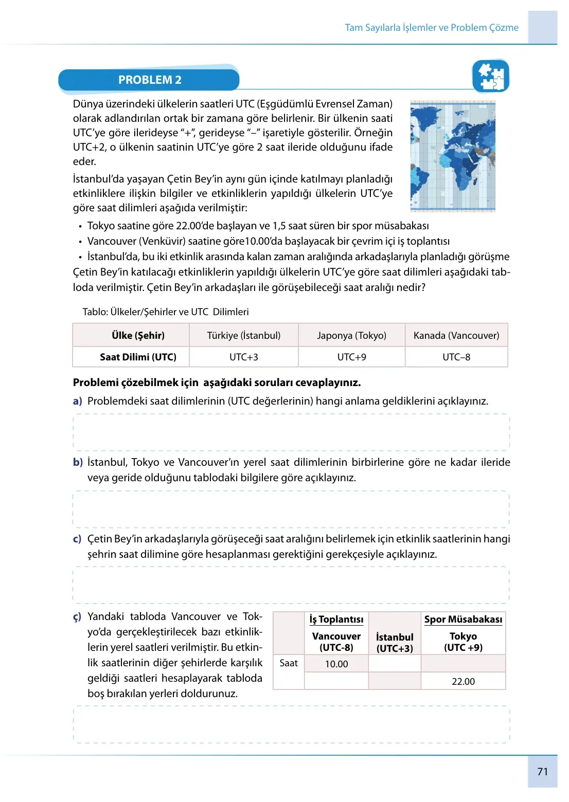 7. Sınıf Matematik Ders Kitabı Cevapları Meb Yayınları 1. Kitap Sayfa 71