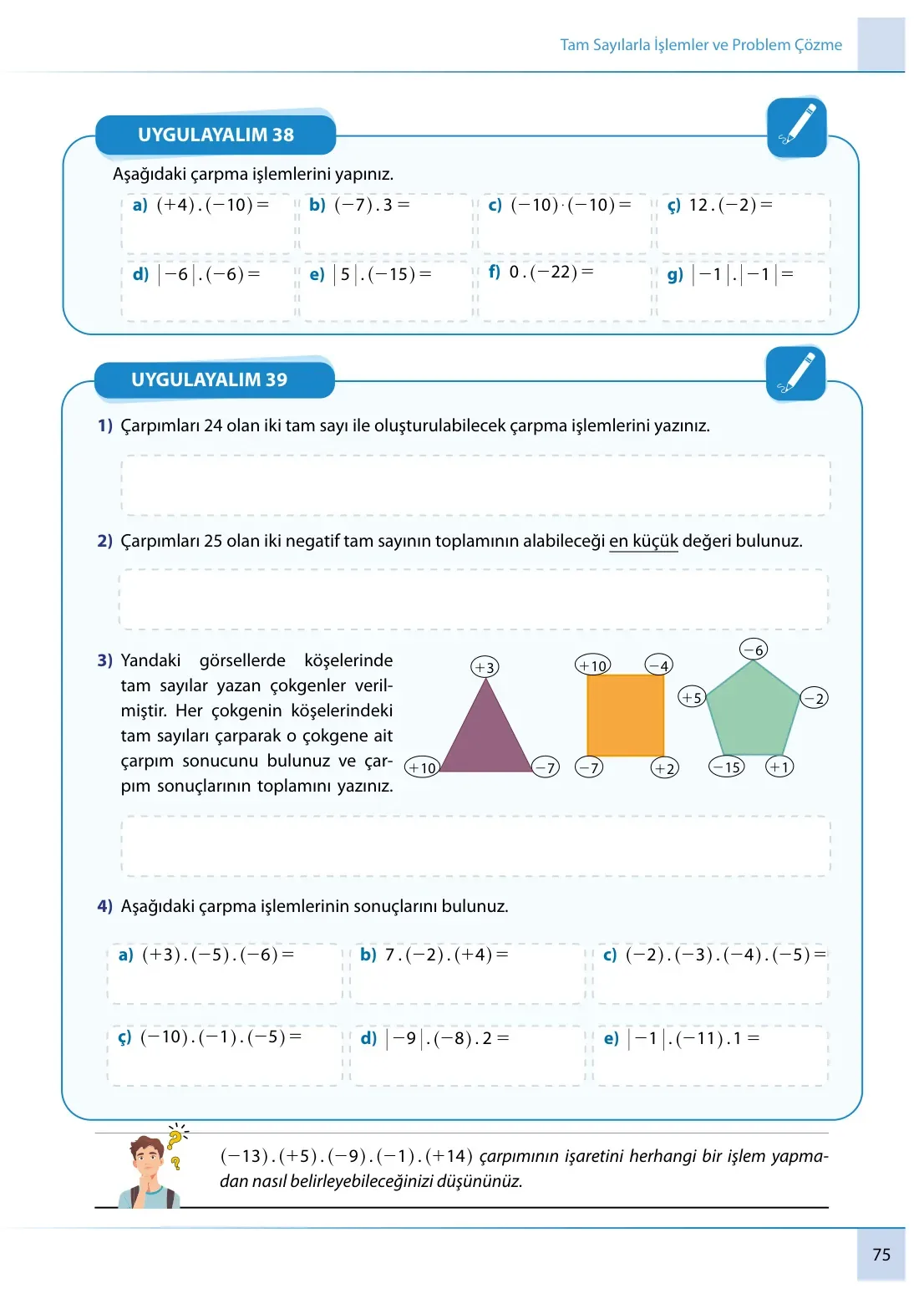 7. Sınıf Matematik Ders Kitabı Cevapları Meb Yayınları 1. Kitap Sayfa 75