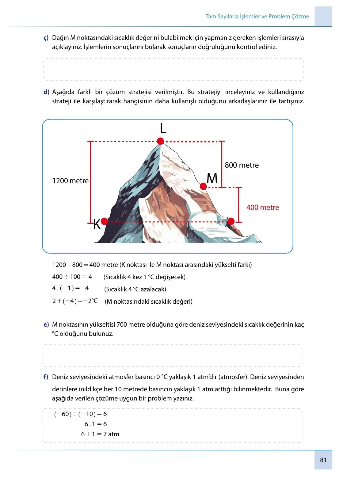 7. Sınıf Matematik Ders Kitabı Cevapları Meb Yayınları 1. Kitap Sayfa 81