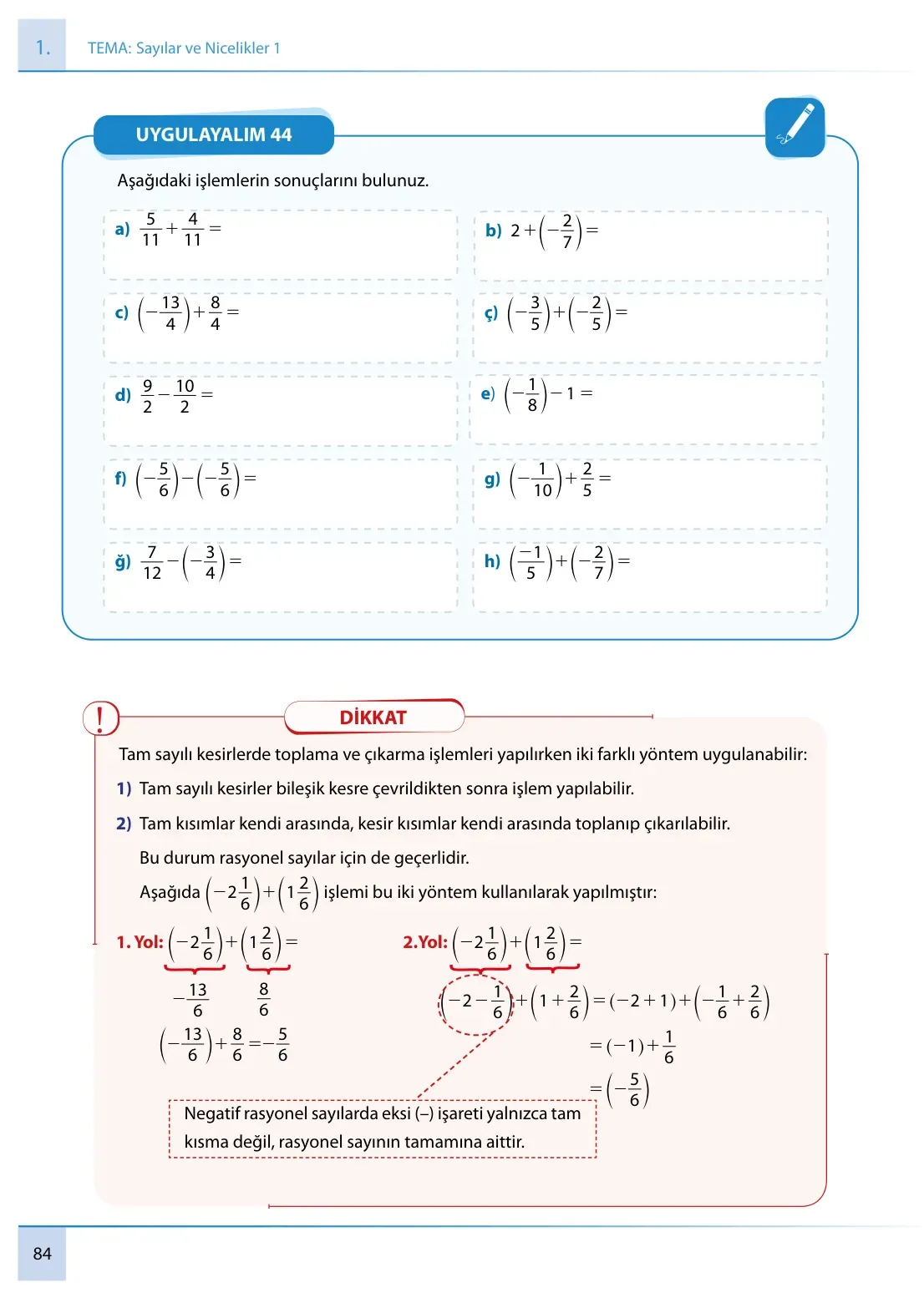 7. Sınıf Matematik Ders Kitabı Cevapları Meb Yayınları 1. Kitap Sayfa 84