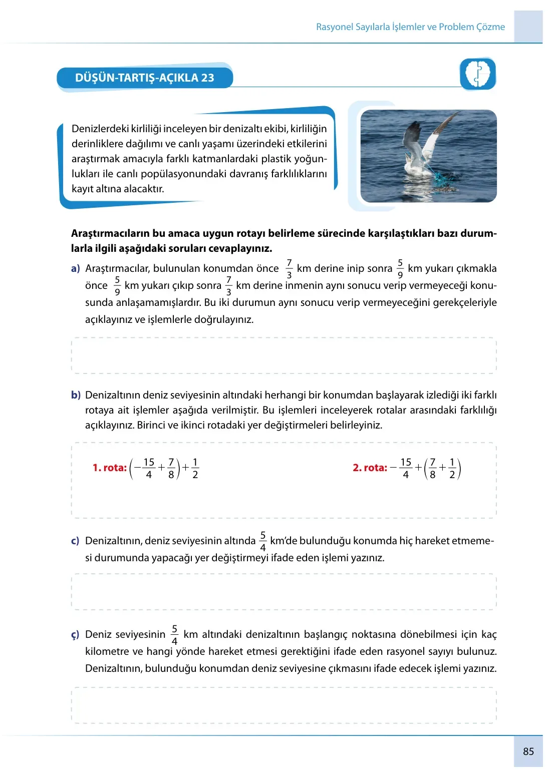 7. Sınıf Matematik Ders Kitabı Cevapları Meb Yayınları 1. Kitap Sayfa 85