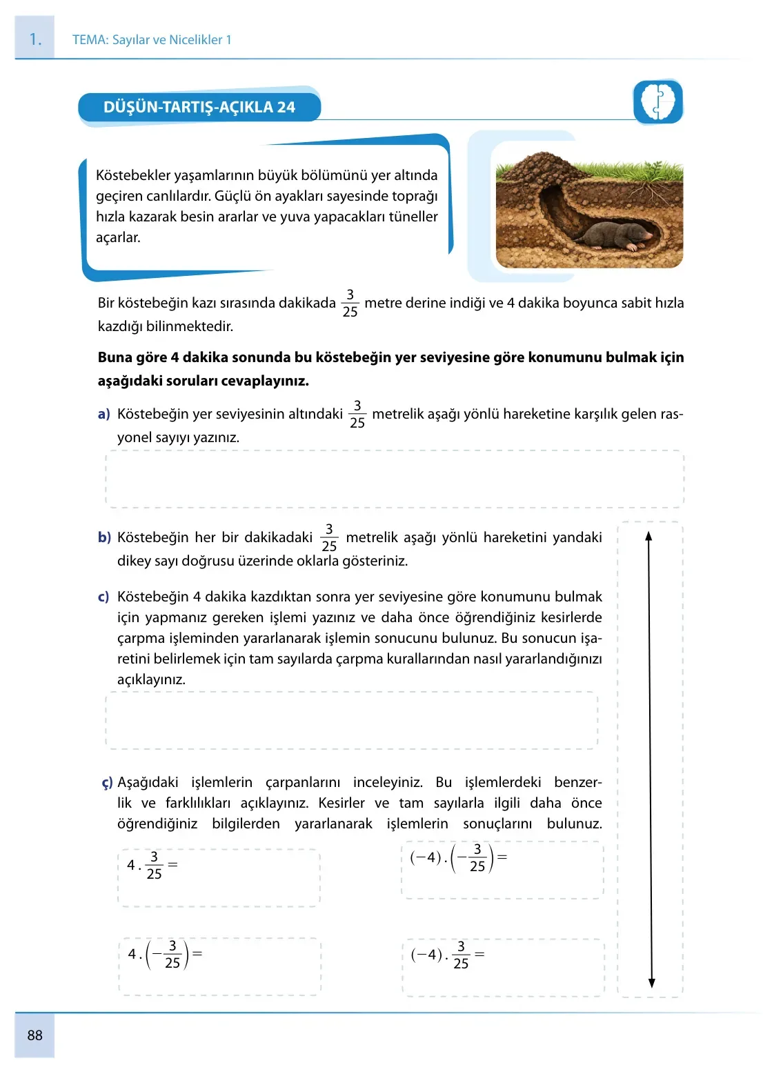 7. Sınıf Matematik Ders Kitabı Cevapları Meb Yayınları 1. Kitap Sayfa 88