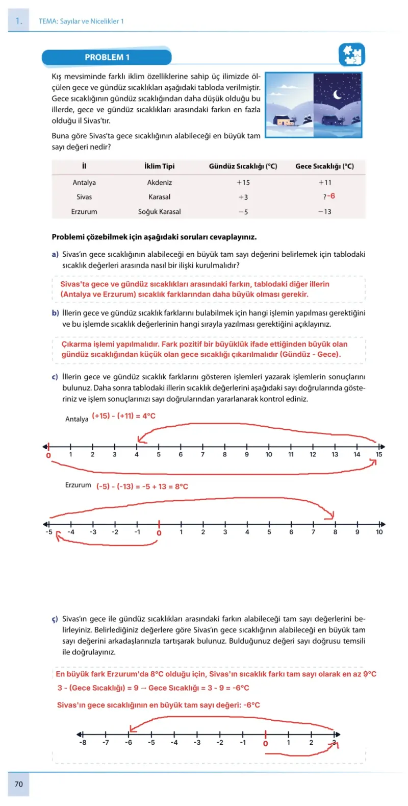 7. Sınıf Matematik Ders Kitabı Cevapları Meb Yayınları 1. Kitap Sayfa 70 Çözüm Görseli