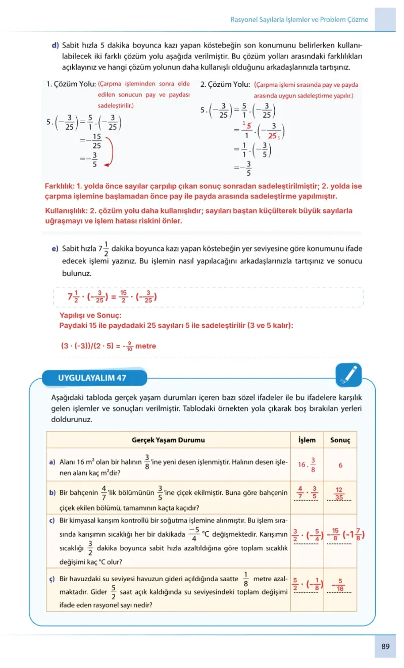 7. Sınıf Matematik Ders Kitabı Cevapları Meb Yayınları 1. Kitap Sayfa 89 Çözüm Görseli