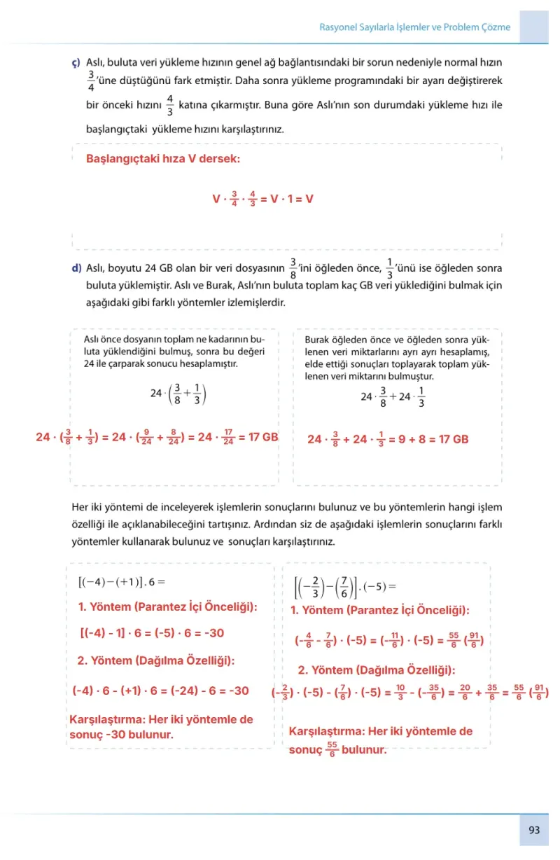 7. Sınıf Matematik Ders Kitabı Cevapları Meb Yayınları 1. Kitap Sayfa 93 Çözüm Görseli