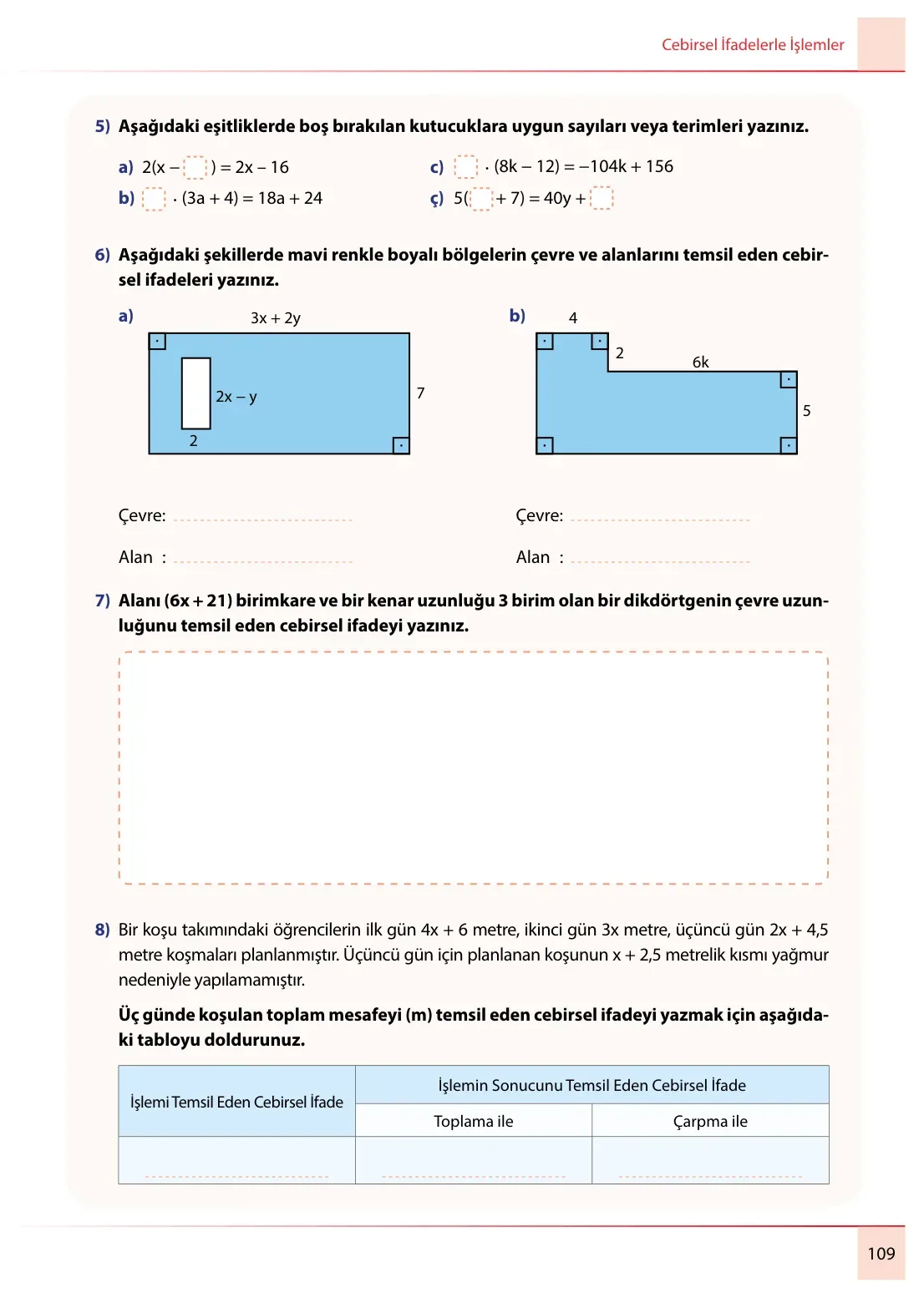 7. Sınıf Matematik Ders Kitabı Cevapları Meb Yayınları 2. Kitap Sayfa 109