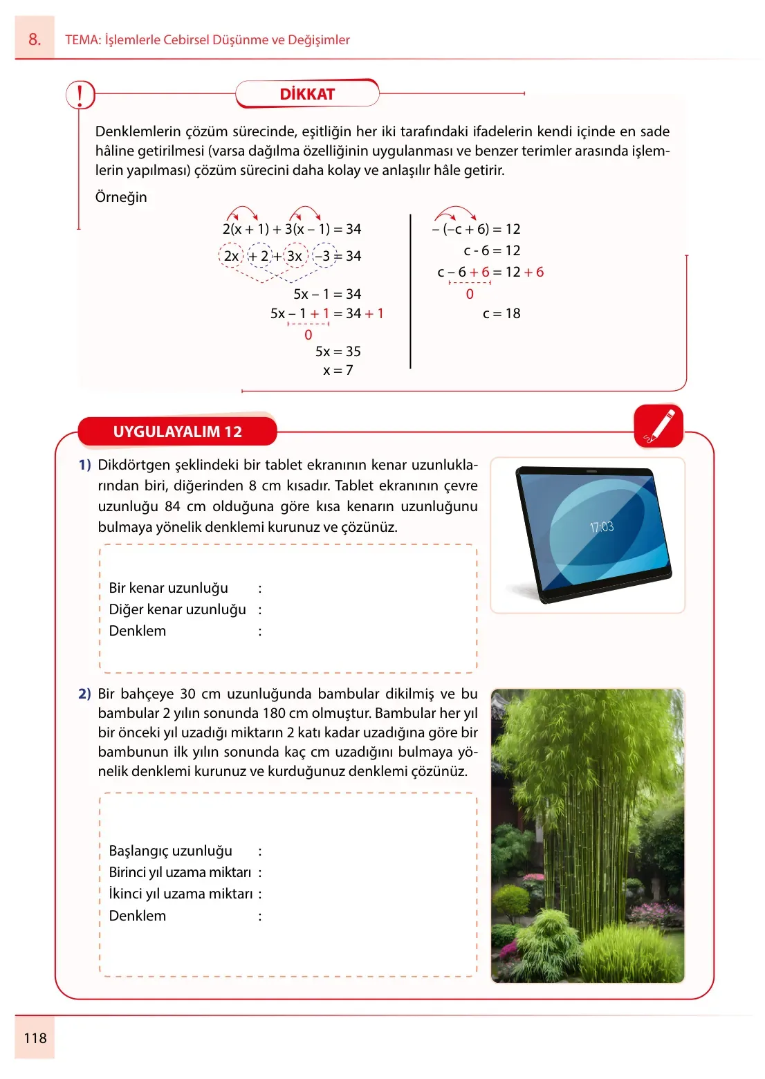 7. Sınıf Matematik Ders Kitabı Cevapları Meb Yayınları 2. Kitap Sayfa 118