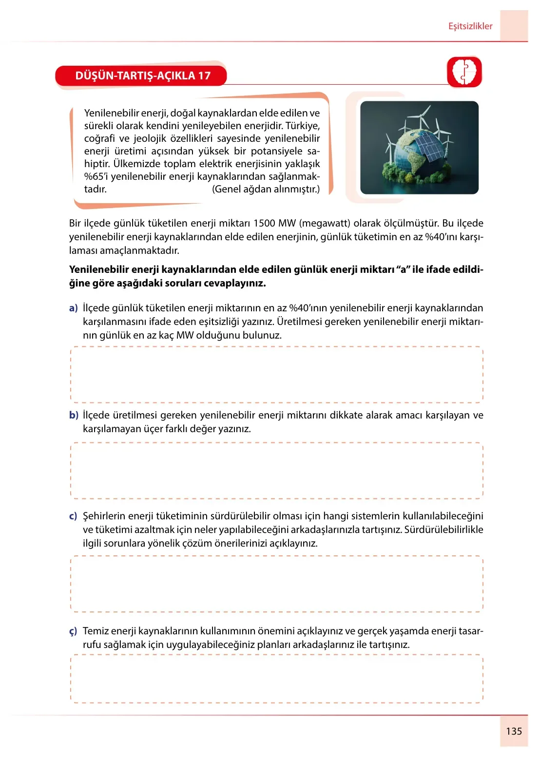 7. Sınıf Matematik Ders Kitabı Cevapları Meb Yayınları 2. Kitap Sayfa 135